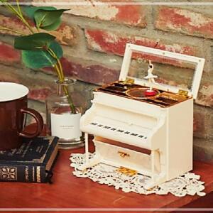 [2개구성] 피아노 화이트 발레리나 오르골 선물 소품 춤추는 캠핑 크리스마스워터볼 LW9DBABA