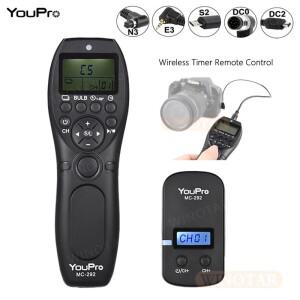 YouPro MC-292 DC0/DC2/N3/S2/E3/E2 Canon/Sony/Nikon/Fujifilm용 2.4G 무선 원격 제어 LCD 타이머 셔터 릴
