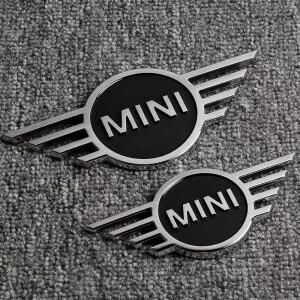 미니 소형 쿠퍼 JCW 웍스 R56 R50 F54 F55 F56 F57 F60 R52 R53 R55용 자동차 앞뒤 로고 금속 스티커 엔진