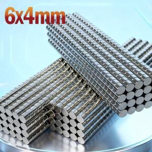 6x4mm 자석 소형 원형 20-1000개 액세서리 사무실 냉장고 차고 도구 주방 공예 DIY