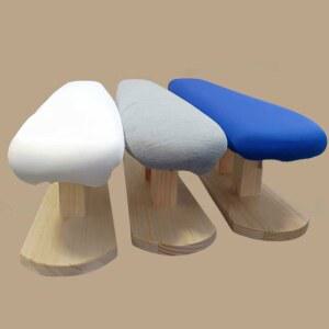 소매 다리미판 원형 키트 다람질 패드 흰색 15cm 직경 스툴 나무 어 도구