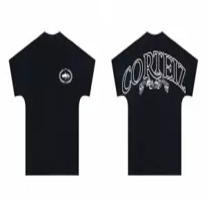 2025 봄/여름 신상 코튼 오프숄더 하프 슬리브 심플 라운드넥 베이스 셔츠 클래스 T 커플 반팔 티셔츠