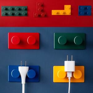 빌딩 블록 키 후커 벽 코트 후크 모던 장식 홈 홀 정리정돈 문짝 백 세트당 4개