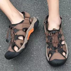 여름 캐주얼 가죽 빅사이즈 남성패션 샌들 비치 리얼 P7 다옴2 DL5