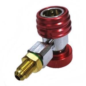 [2개구성] 자동 R134a 어댑터 고압 ra 에어컨 냉매 퀵커플러 밸브 차 KWB08A1E