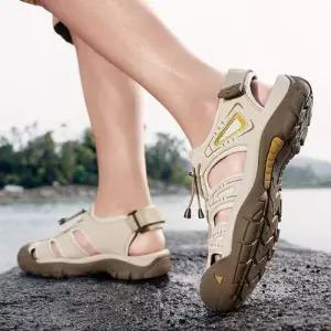 남성용 여름 아웃도어 비치 가죽 등산 샌들 남성패션 P 빅사이즈 통기성 다옴2 DL5