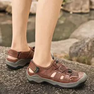 남성용 여름 통기 아웃도어 빅사이즈 비치 P 남성패션 샌들 가죽 다옴2 DL5