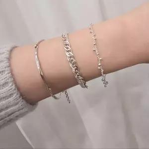 S5009 여성 체인줄 팔찌 눈꽃 방울 데일리 은팔찌 실버925