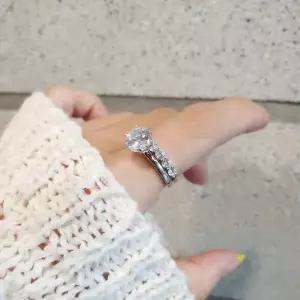 S129 여성 더블링 반지 여성 링 데일리 은반지 (실버 925) 우정반지