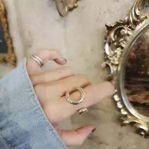 S146 여성 유니크 링 볼드 반지 여성 링 데일리 은반지 (실버 925)