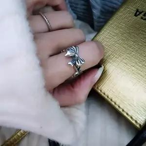 S155 여성 리본 오픈링 반지 여성 링 심플 은반지 (실버 925) 우정반지