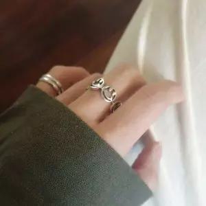 S167 여성 스마일 오픈링 반지 여성 링 데일리 은반지 (실버 925)