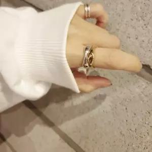 S198 여성 물결 볼드 반지 여성 링 유니크 은반지 (실버 925) 우정반지