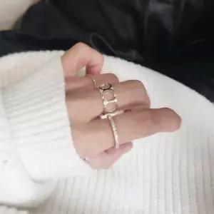 S206 여성 라운드 큐빅 반지 여성 링 데일리 은반지 (실버 925)