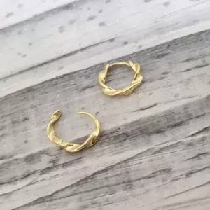 SE217 여성 꼬임 원터치 링 실버 이어링 여성 데일리 심플 은귀걸이