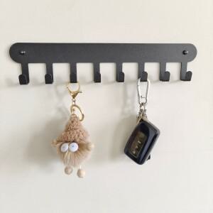 금속 키 홀더 홈 벽 후크  문 입구 복도 주방 침실 장식 랙 8/10