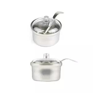 루미나D 스텐 다대기통 양념단지 8.1cm 7호 수저포함