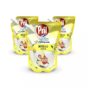 루미나D 베이킹소다 레몬향 주방세제 헨켈 프릴 리필 1l 3개