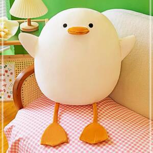[2개구성] 대형 대왕 오리 쿠션 작은 귀여운 동물 봉제 오둥이 모찌 안고자는 인형 수면 아기 LWFG44L8