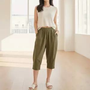 조거 치노 배기 돌핀 벌룬 팬츠 7부바지 샐리
