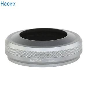 Haoge LH-X49W 어댑터 링 세트 포함 모든 금속 렌즈 후드 후지 후지필름 파인픽스 X70 X100 실버용 2 인 1