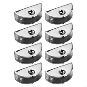 거울 장착 및 유리 선반 P9YB용 8-12mm 패널한 8개의 조절 가능 달 모양의 클램프 팩