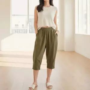 [하프클럽/르찌나]조거 치노 배기 돌핀 벌룬 팬츠 7부바지 샐리