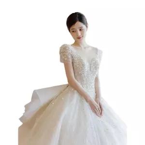 셀프 웨딩 드레스 본식 피로연 원피스 촬영 하트넥 연주회