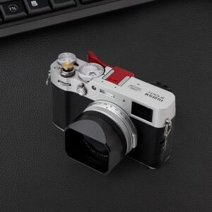 후지필름 X100VI 후지 카메라 액세서리용 하오게 메탈 사각 렌즈 후드 블랙 (49mm UV 필터 어댑터 링 LH-X5