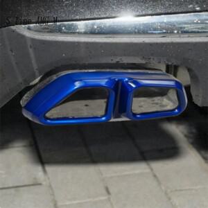 BMW 호환 호환 5 시리즈 G30 G38 2018-2023 스포츠 스타일 자동차 테일 머플러 배기 파이프 출력 커버 스티