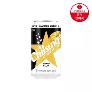 [신상] 칠성사이다 제로 유자 355ml x 24캔