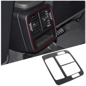 포르쉐 타이칸용  탄소 섬유 2019-2022 후면 에어컨 제어판 배출구 벤트 커버 스티커 액세서리