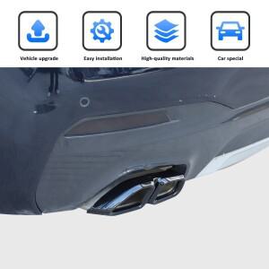 BMW 호환 호환 5 6 시리즈 GT G30 G32 G38 2018-2023 차량용 스테인레스 스틸 블랙 테일 배기 머플러 파이