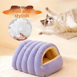 고 접이식 겨울 애완동물 침대  고양이 수면 가방  반폐쇄형  동굴 개용