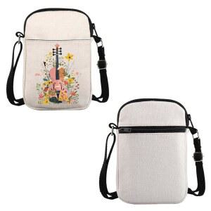 VAMSII 바이올린 선물 플라워 크로스바디 백 지일 플레이어 여행 가방 바이올리니스트