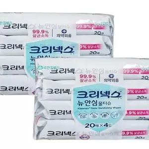 크리넥스 소독티슈 60매4개 알콜티슈 티슈 차량용물티슈 x3SET(SH) (4...