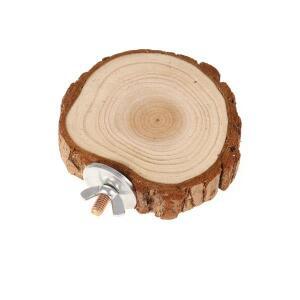 앵무새 스탠드 보드 천연 나무 원형 사이즈 6-8cm  케이지 페치  새 처 놀이대