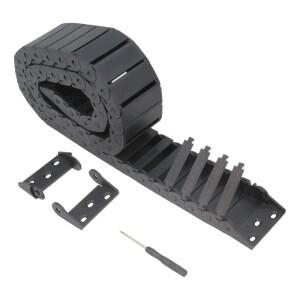 15x50mm 케이블 체인 반밀폐형 와이어 전송 캐리어 3D 프린터 CNC 조각 기계용 플라스틱 드래그 토우라인