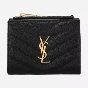 6S 575879 BOW01 1000 모노그램 지퍼 반지갑 블랙