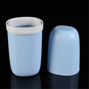 블루 원통 치약칫솔케이스 휴대용 4개 여행용 칫솔통