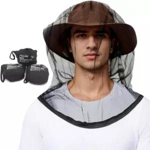 낚시 캠핑 정원 가꾸기용 앤빈 모기 머리 그물 벌레 후드 모자 호환 곤충 방패 통기성 메쉬 얼굴 커버 Ums