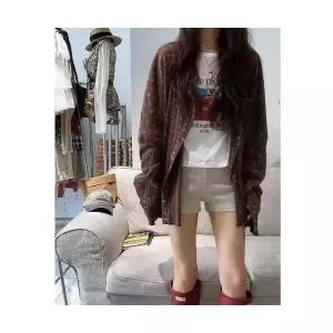 마킷3 여친 캐주얼 셔츠 후드 루즈핏 긴팔 느슨한 체크 투포켓 JEN1