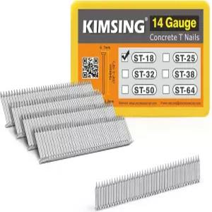 KIM싱 3/4인치 콘크리트 T 못 14 게이지 800개의 PCS 박스 블록용 벽돌 벽 목재 바닥재 퍼링 스트립용 아연
