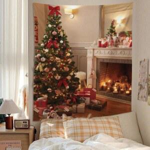 크리스마스 태 트리 대형 패브릭 책장커튼 분위기 어스터 x
