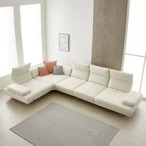 엘레니 6인 코너형 코모도 원단 스윙 소파