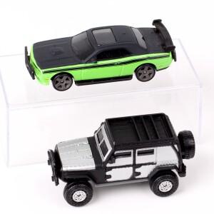 자동차 전용 1/55 스케일 닷지 챌린저 SRT8 랭글러 루비콘 스턴트 스타 Tej 및 장난감 차량 모델 Furious F