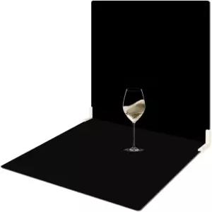 2개의 사진 배경 보드 양면 블랙 플로킹 및 흰색 PVC 플랫 레이용 PCS 브래킷 16x12인치 제품 WEFAMALEII