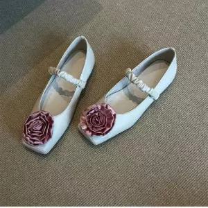 빈티지 봄 스트랩힐 메리제인 소프트 힐펌프스 펌프스 플랫 슈즈 양가죽 여자신발 로퍼 원템1