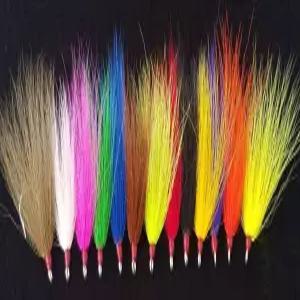 6 드레스드 벅테일 티저 울트라 포인트 훅스 농어 플루크 코드 플러그가 파란색 8/0을 작동합니다