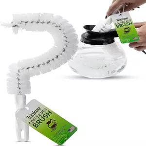 투피 커피 포트 클리닝 브러시 긁힘 방지 오래 지속되는 칫솔모 곡선형 디캔터 사무실과 레스토랑에 적합